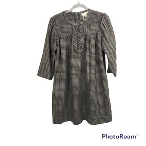 See U Soon green houndstooth print 3/4 sleeve mini dress size S nwt
